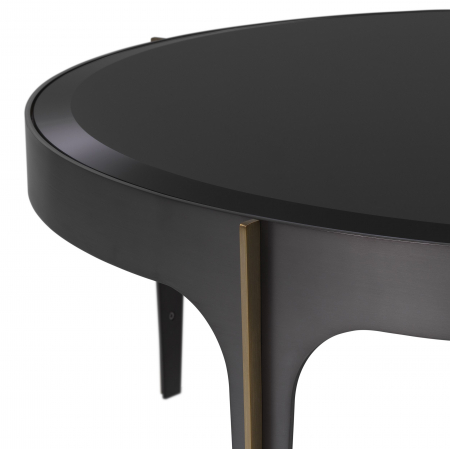 Masuta cafea rotunda sticla neagra/oglinda Artemisa S Ø94 cm, design lux | Eichholtz - 116138 [5]
