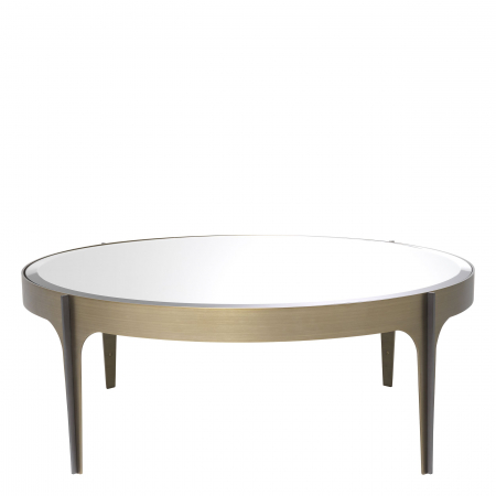 Masuta cafea rotunda sticla neagra/oglinda Artemisa S Ø94 cm, design lux | Eichholtz - 116138 [0]