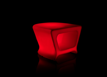 Masuta cafea/taburet exterior iluminare LED Pal 60x53x40 cm, rasina din polietilena, design modern, 51006 - Vondom [23]
