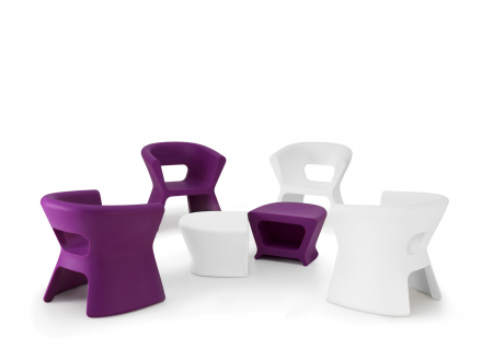 Masuta cafea/taburet exterior iluminare LED Pal 60x53x40 cm, rasina din polietilena, design modern, 51006 - Vondom [12]