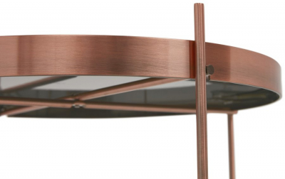 Masuta cafea rotunda cupru oglinda Arvo 40 cm, design modern, CT00490CO - Kokoon [1]