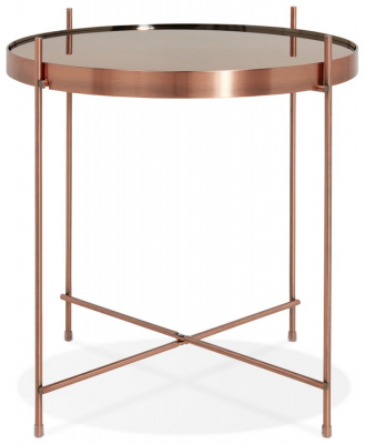 Masuta cafea rotunda cupru oglinda Arvo 40 cm, design modern, CT00490CO - Kokoon [5]