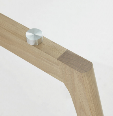 Masuta de cafea design LILY 90x90 cm stejar masiv / sticla securizata, CT00390CL - Kokoon [6]