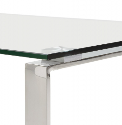 Masuta de cafea design MINNESOTA 110x60 cm otel cromat / sticla securizata, CT00460CL - Kokoon [6]