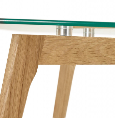 Masuta de cafea design SCARA 120x60 cm stejar masiv / sticla securizata, CT00410CL - Kokoon [8]