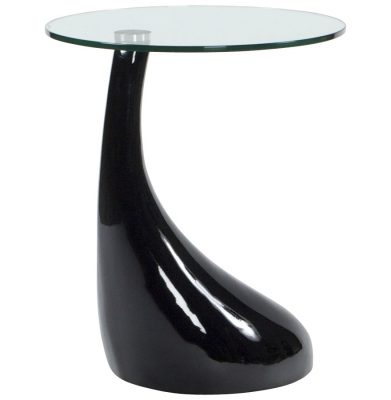 Masuta de cafea design TEAR negru lucios / fibra de sticla, CT00100BL - Kokoon [1]