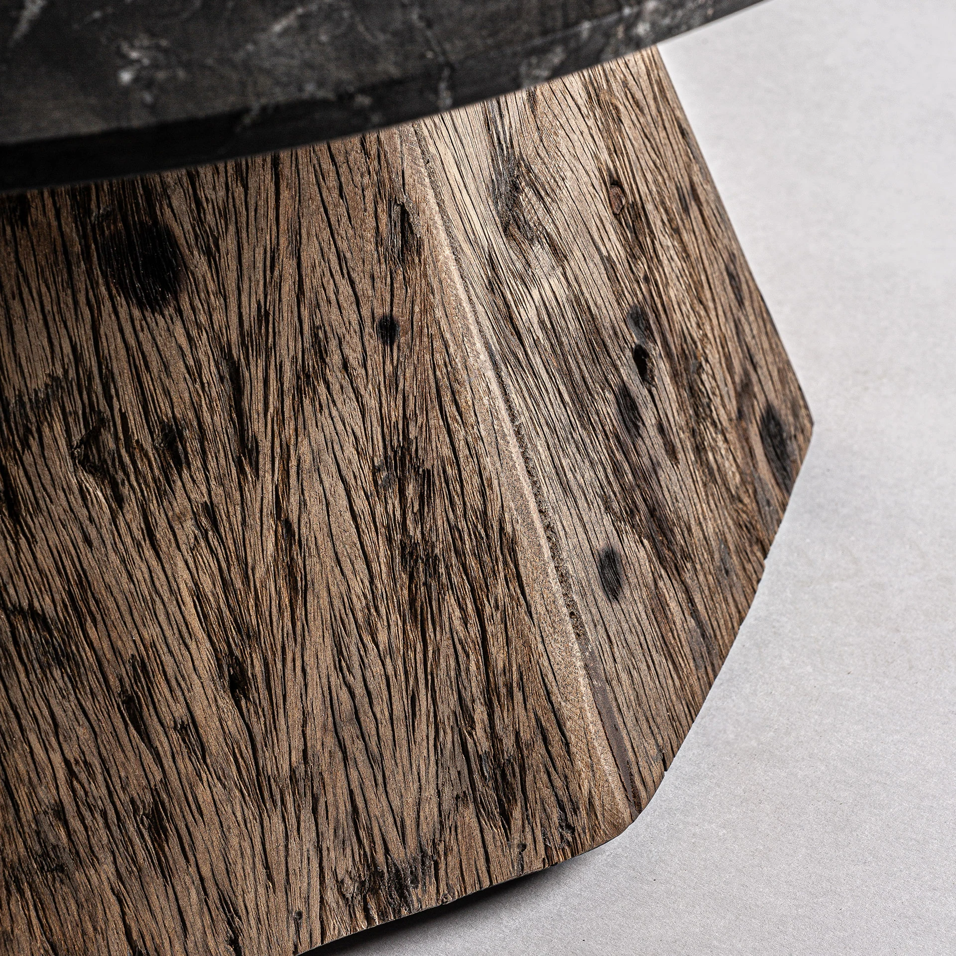 Masuta de Cafea din Lemn Reciclat si Marmura, Maro, 80x80x35 cm, Stil Nordic - VicalHome 33382 [17]