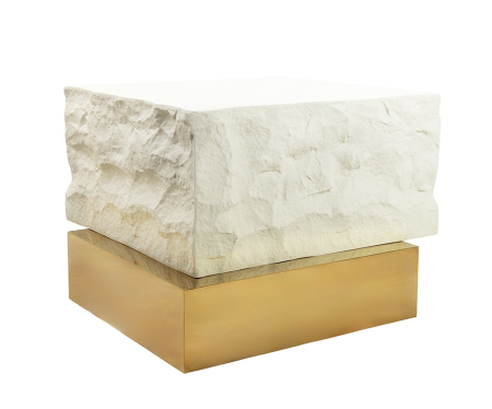 Produse - Măsuță de Cafea Gilda 65x61x46 cm, Bej Auriu - MaMaison