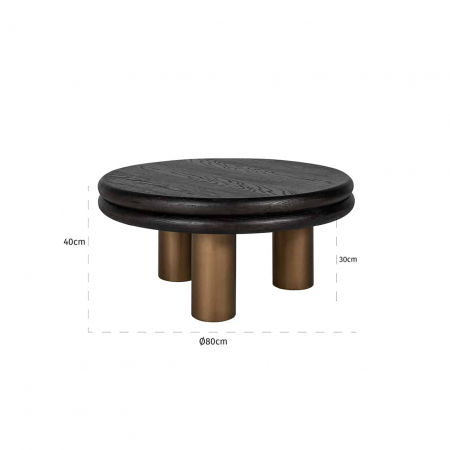 Măsuță de cafea Macaron (negru rustic), 7712 - Richmond Interiors [2]