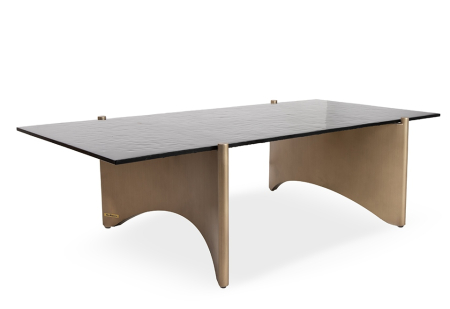 Produse - Măsuță de Cafea Manta 130x70x38 cm, Negru Auriu - MaMaison