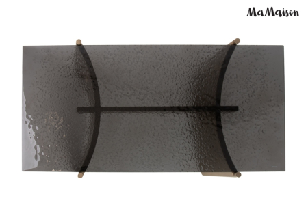 Măsuță de Cafea Manta 130x70x38 cm, Negru Auriu - MaMaison [4]