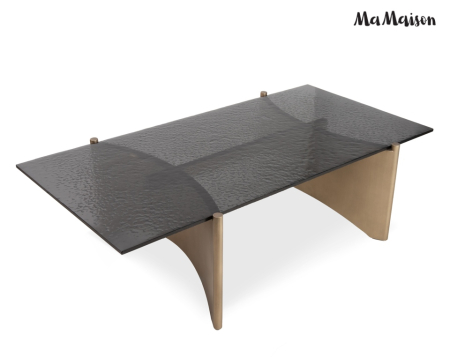 Măsuță de Cafea Manta 130x70x38 cm, Negru Auriu - MaMaison [1]