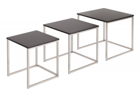 Produse - Măsuță de Cafea New Elements 40x40x45 cm, MDF Negru Lăcuit - Invicta