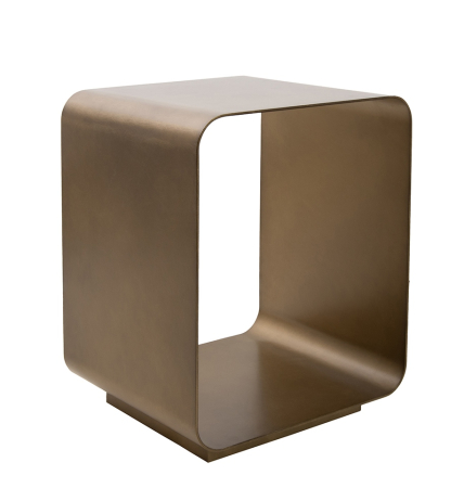 Produse - Măsuță de Cafea Noura 45x40x55,5 cm, Metal Aur Îmbătrânit Finisaj Nobil - MaMaison