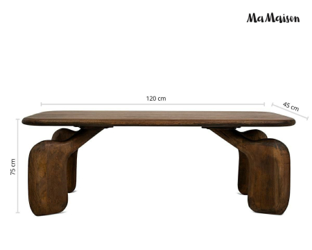Măsuță de Cafea Orizon 120x60x49 cm, Lemn Mango Maro - MaMaison [7]