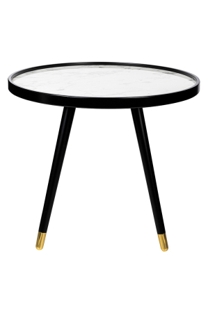 Măsuță de Cafea Padrino 60, Plăci MDF și Oțel Inoxidabil Alb - King Home [1]