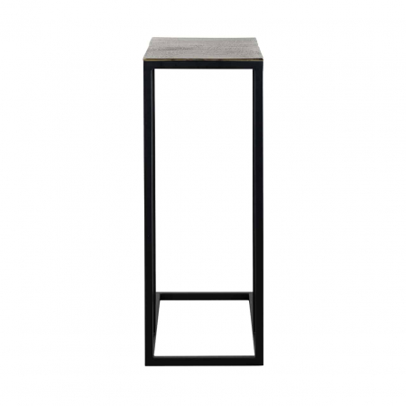 Masuta de cafea premium pentru canapea Rami 54x29 cm blat aluminiu auriu sampanie, baza metal, 825037 - Richmond Interiors [3]