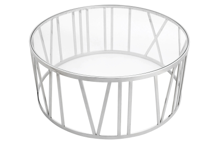 Măsuță de Cafea Time Roman 105x105x45 cm, Oțel Lustruit - King Home [1]
