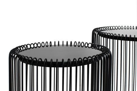 Măsuță de Cafea Wire 44 45x45x46 cm, Negru - Kare Design [2]