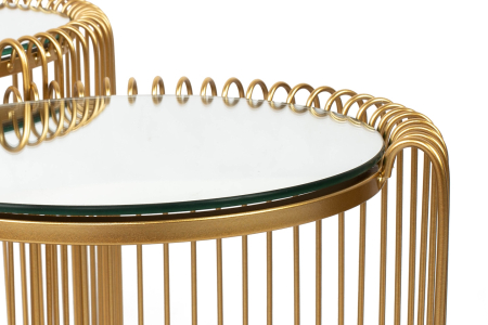 Măsuță de Cafea Wire Double I, Metal Alamă - Kare Design [1]