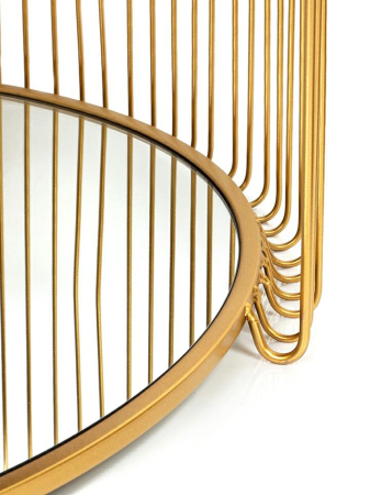Măsuță de Cafea Wire Double I, Metal Alamă - Kare Design [2]