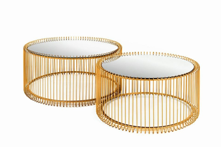 Produse - Măsuță de Cafea Wire, Sticlă - Kare Design