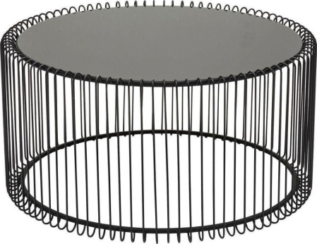 Măsuță de Cafea Wire, Sticlă și Fontă Negru - Kare Design [1]