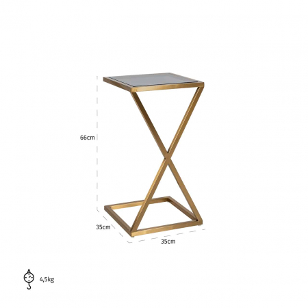 Măsuță de canapea Paramount aurie (Brushed Gold), 9438 - Richmond Interiors [3]