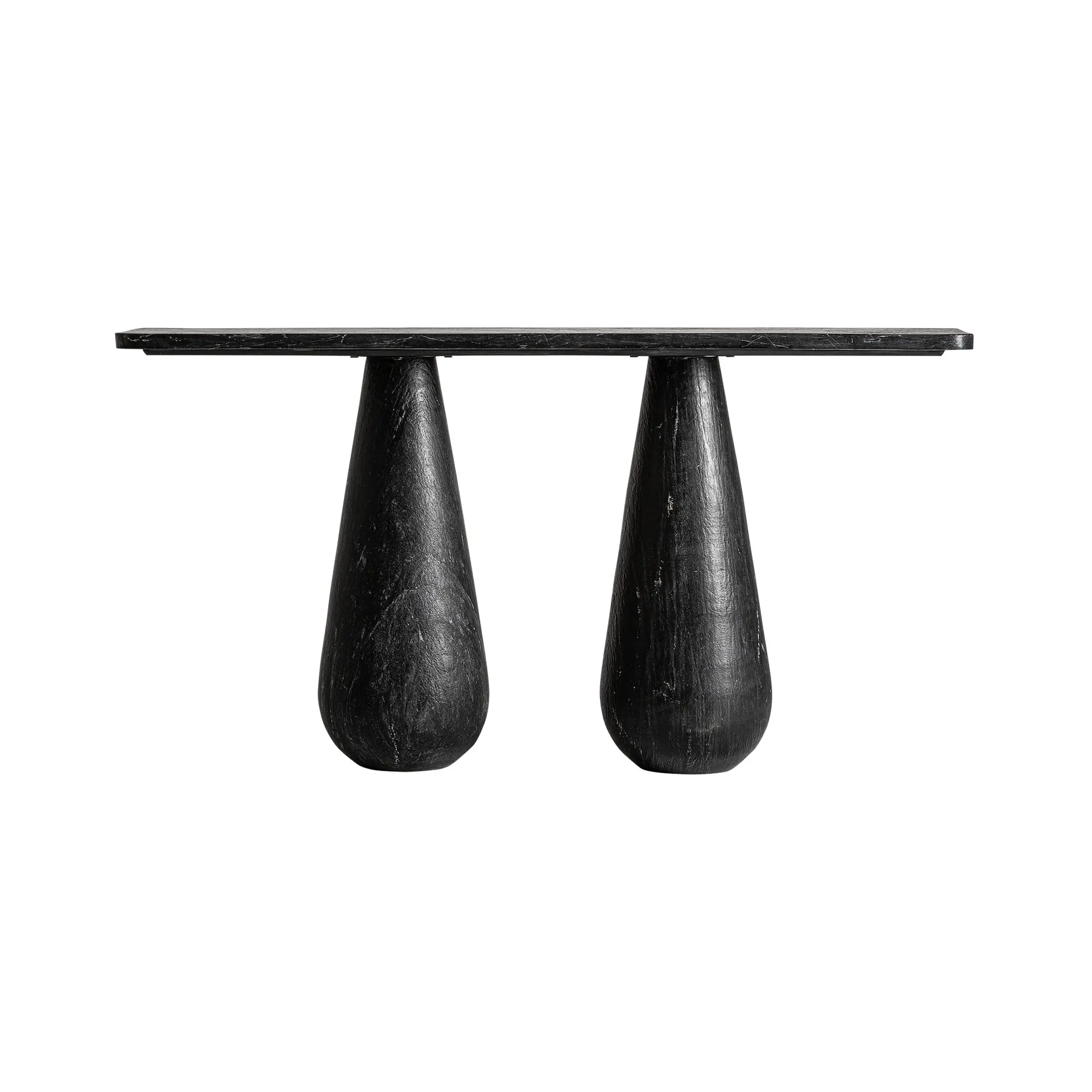 Produse - Masuta de Consola 150x35x75 cm, Lemn de Mango și Marmura Negru - VicalHome VicalHome 38706
