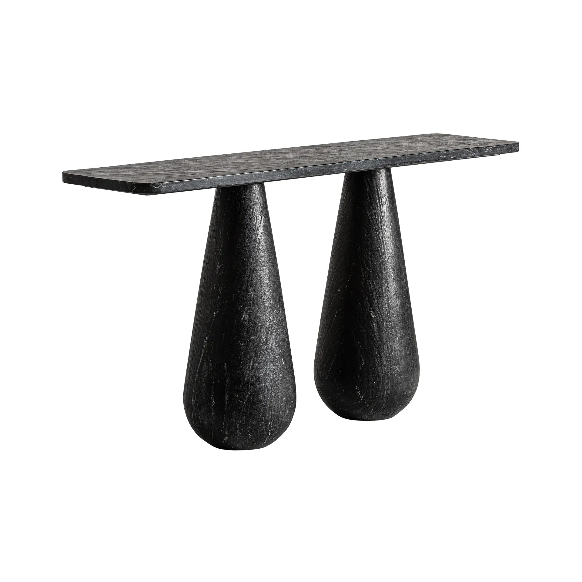Masuta de Consola 150x35x75 cm, Lemn de Mango și Marmura Negru - VicalHome VicalHome 38706 [1]