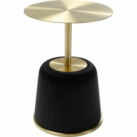 Produse - Măsuță Endless Vegas 40x40x55 cm, Metal Negru Oțel Satinat de Auriu - Kare Design