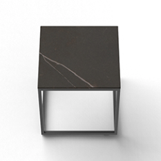 Mese exterior - Masuta exterior patrata diverse finisaje Suave 40x40x40 cm, blat HPL/DEKTON®, cadru aluminiu, 44310 - Vondom