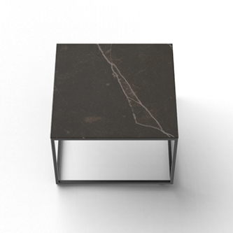 Mese exterior - Masuta exterior patrata diverse finisaje Suave 60x60x40 cm, blat HPL/DEKTON®, cadru aluminiu, 44311 - Vondom