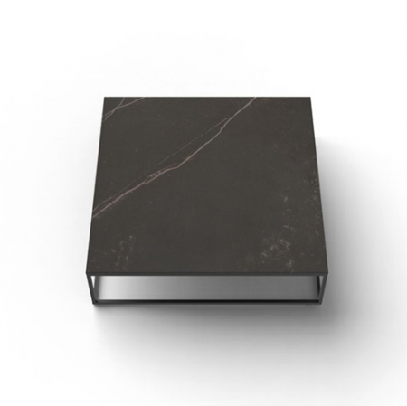 Mese exterior - Masuta exterior premium patrata diverse finisaje Pixel 100x100x25 cm, blat HPL/DEKTON®, cadru aluminiu, 44318 - Vondom