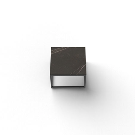 Mese exterior - Masuta exterior premium patrata diverse finisaje Pixel 40x40x25 cm, blat HPL/DEKTON®, cadru aluminiu, 44315 - Vondom