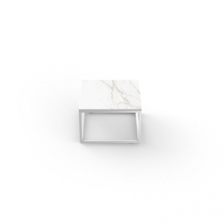 Masuta exterior premium patrata diverse finisaje Pixel 40x40x25 cm, blat HPL/DEKTON®, cadru aluminiu, 44315M DANAE - Vondom [2]