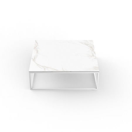 Masuta exterior premium patrata diverse finisaje Pixel 80x80x25 cm, blat HPL/DEKTON®, cadru aluminiu, 44317 - Vondom [1]