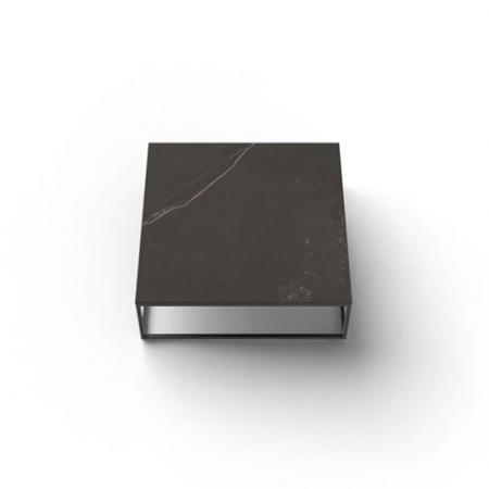 Mese exterior - Masuta exterior premium patrata diverse finisaje Pixel 80x80x25 cm, blat HPL/DEKTON®, cadru aluminiu, 44317 - Vondom