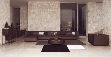 Masuta exterior rotunda cu/fara iluminare LED Vela, diverse finisaje, Ø 120 cm, design modern, 54031 - Vondom [1]