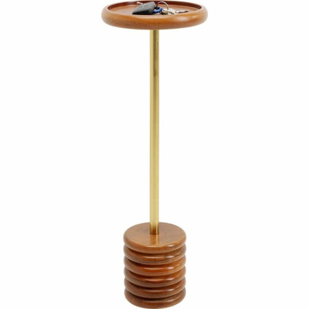 Măsuță Fredo 20 20,32x20,32x61 cm, Lemn Mango și Metal Maro; Auriu Lacuit - Kare Design [4]