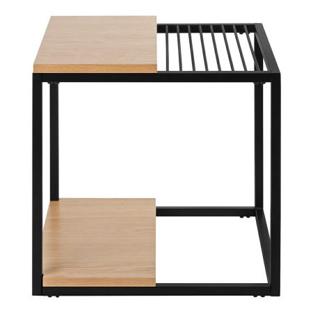Măsuță Galler 50x50x50 cm, MDF și Metal Negru Mat - King Home [1]