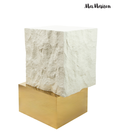 Măsuță Gilda 45 47x40x66 cm, Bej; Auriu - MaMaison [2]