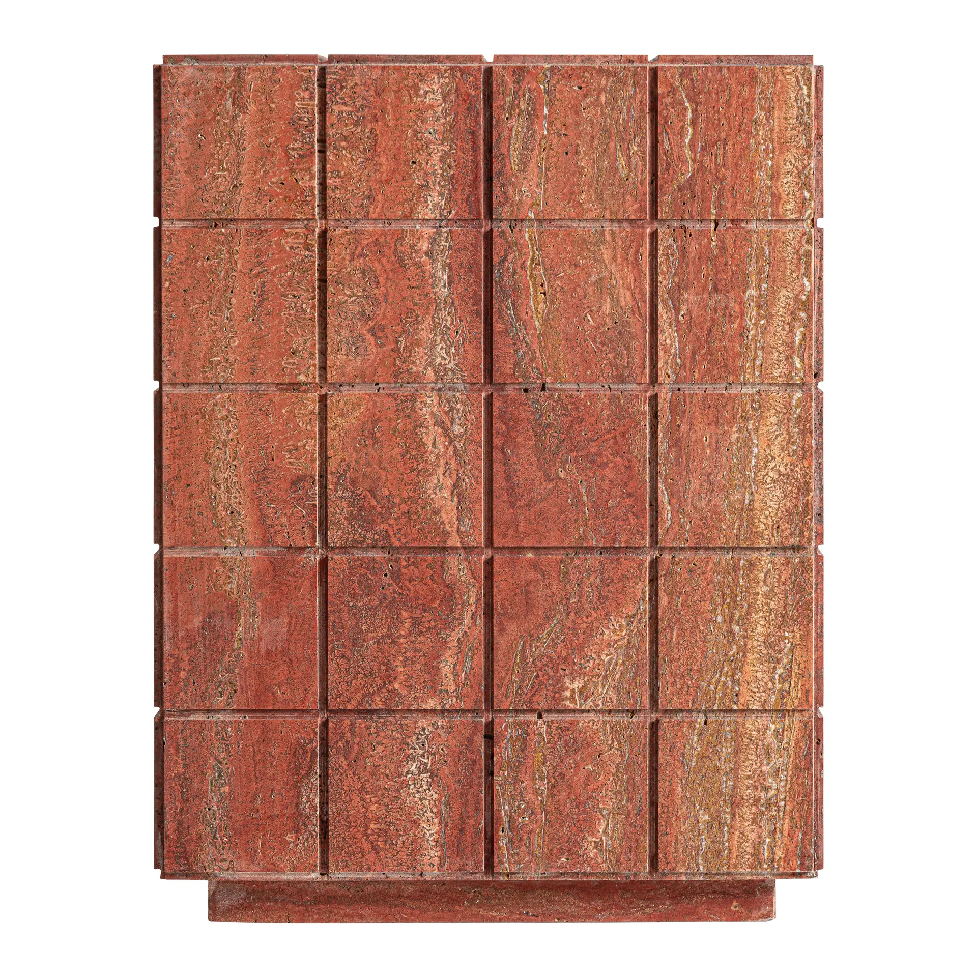Living - Masuta Laterala 42x42x55 cm, Travertin Teracota - VicalHome VicalHome 39021