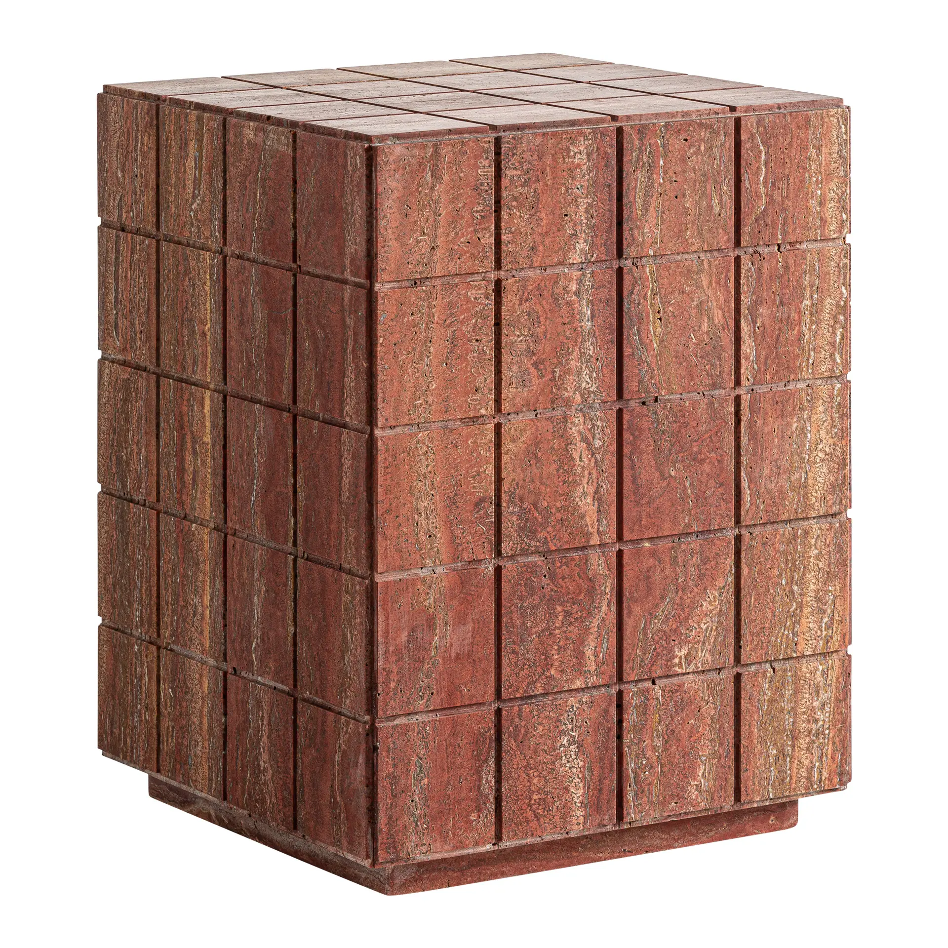 Masuta Laterala 42x42x55 cm, Travertin Teracota - VicalHome VicalHome 39021 [1]