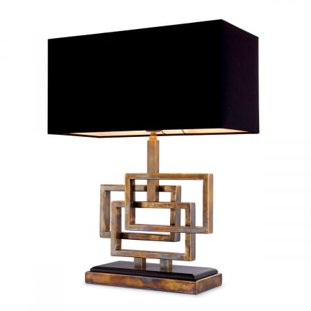Promotii -   Lampă de masă Windolf finisaj din alamă vintage inclus abajur 116291 EICHHOLTZ