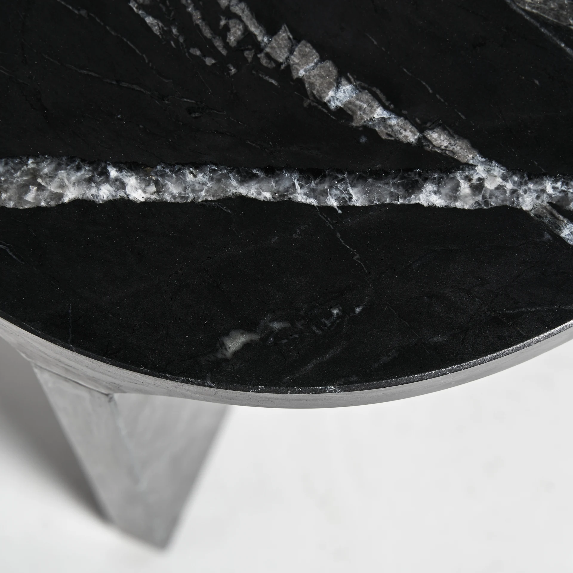Masuta Laterala din Marmura, Negru, 35x35x47 cm, Stil Art Deco - VicalHome 33521 [16]