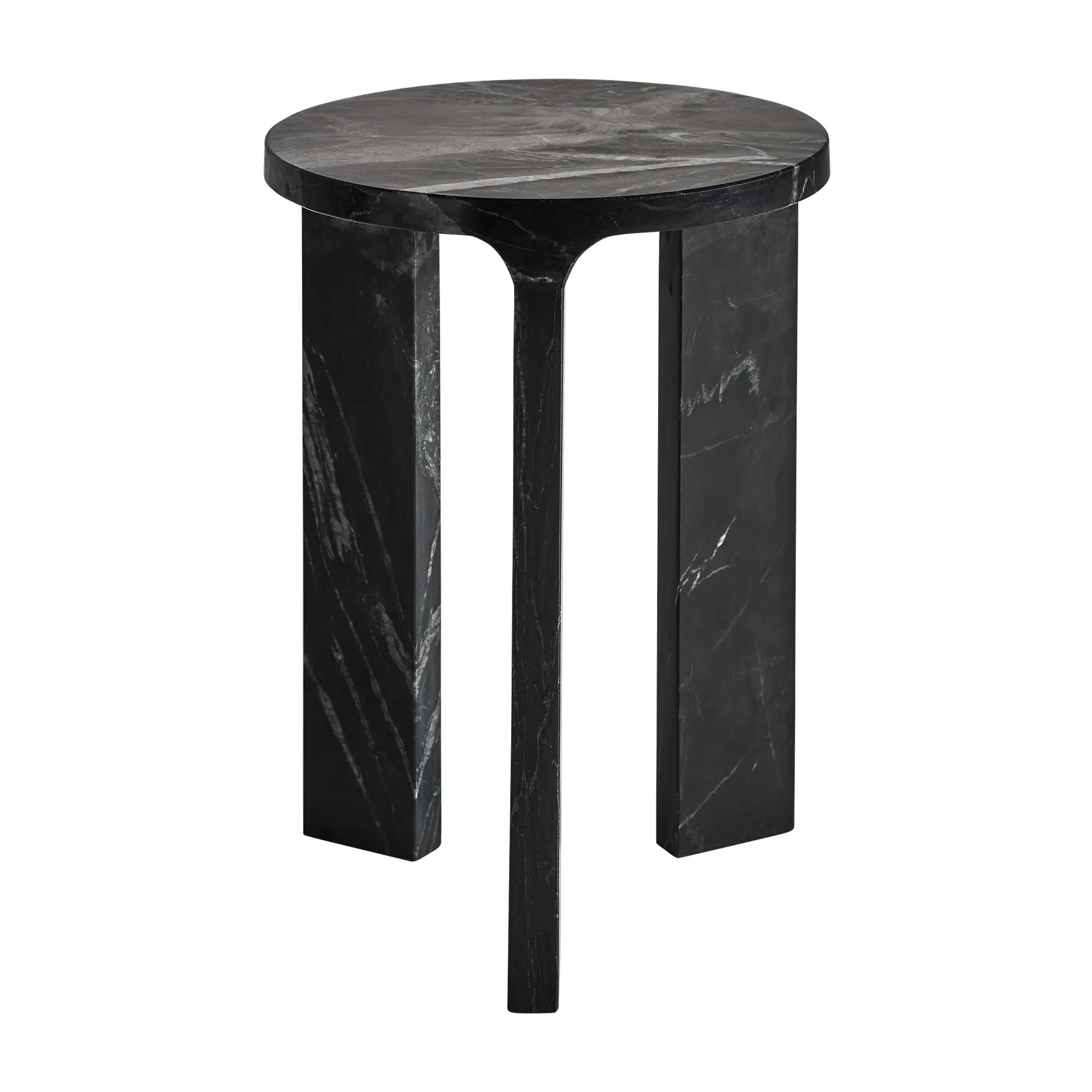 Masuta Laterala din Marmura, Negru, 35x35x47 cm, Stil Art Deco - VicalHome 33521 [8]