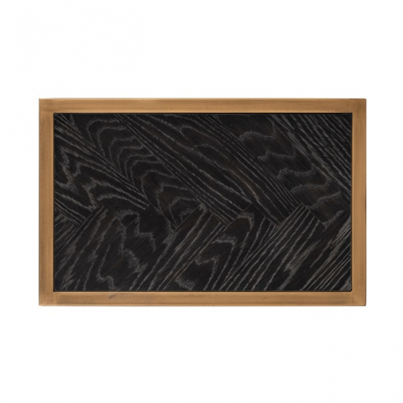 Masuta laterala premium Basim, 55x35 cm, blat stejar negru, cadru otel inoxidabil, 7373 - Richmond Interiors [2]