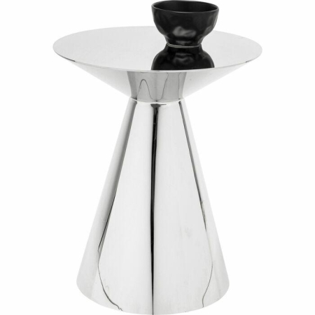 Măsuță Mambo Chrome 45x45x55,5 cm, Oțel Inoxidabil Lustruit Argintiu Suprafață Lucioasă - Kare Design [4]
