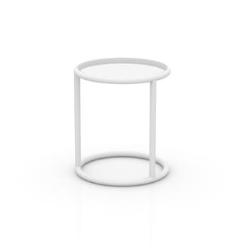 Mese exterior - Masuta rotunda pentru canapea exterior premium Kes Ø40x45 cm, din otel inoxidabil, 64007 - Vondom